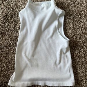 Cropped White Tank Top